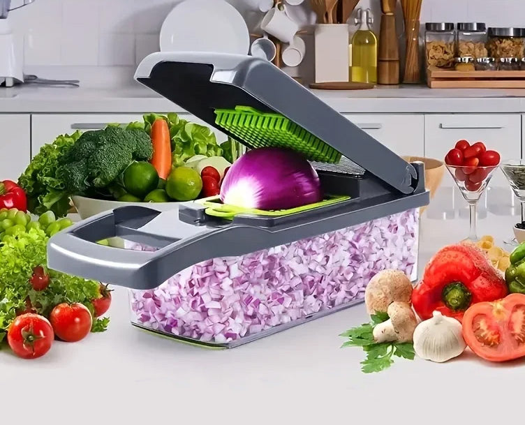Multifunctional Vegetable Chopper - 16 in 1 Food Grater and Slicer, Kitchen Dicer Cut Tool - Ideal for Efficient and Easy Food Preparation