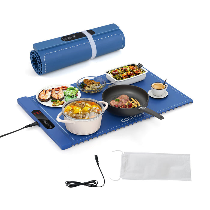 Food Warming Mat Rollable and Portable Electric Warming Tray with Fasting Heating-