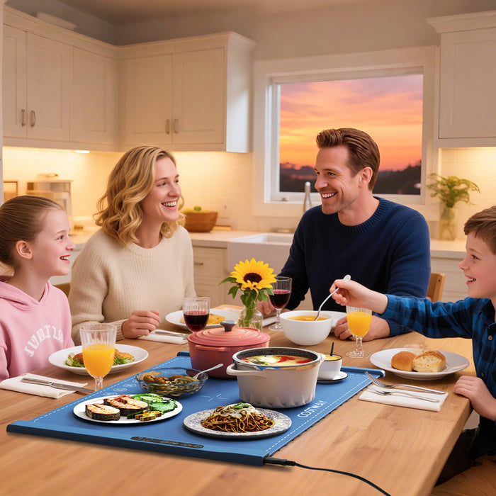Food Warming Mat with Adjustable Temperature and Timer-