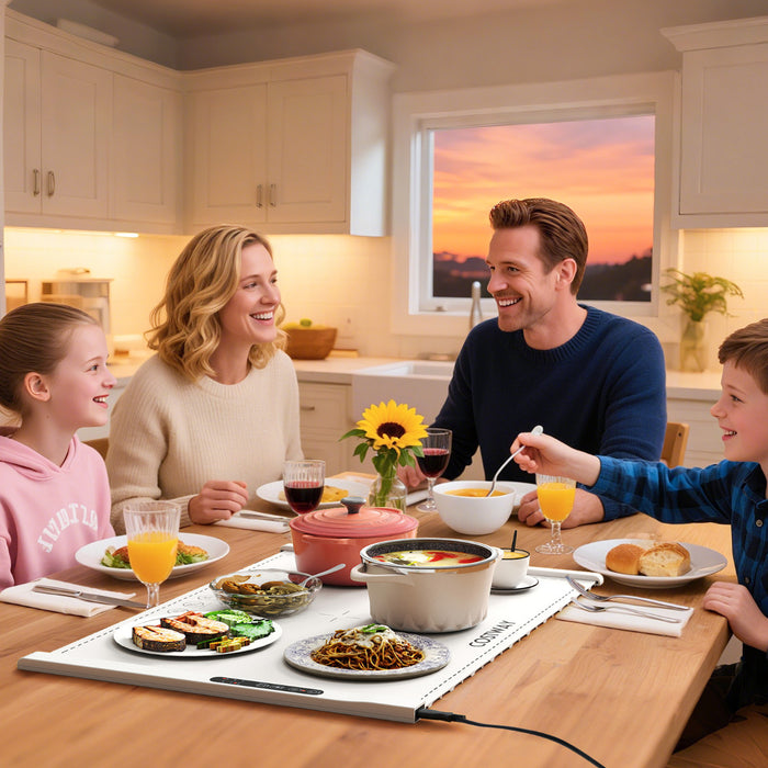 Food Warming Mat with Adjustable Temperature and Timer-