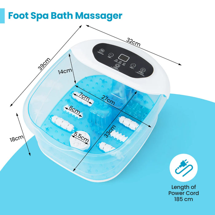 Foot Spa Massager with Removable Pedicure Stone-