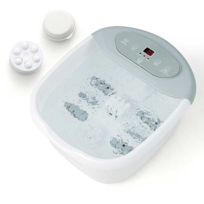 Foot Spa Massager with Removable Pedicure Stone-