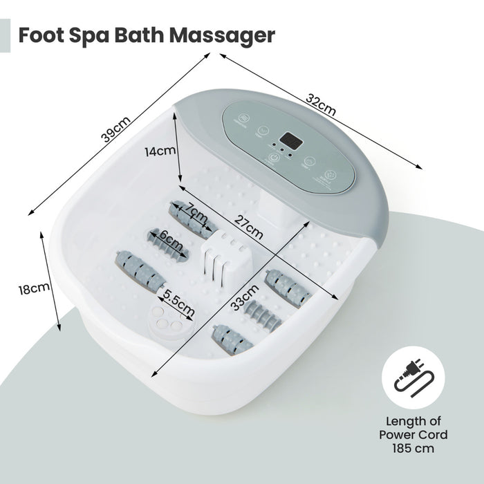 Foot Spa Massager with Removable Pedicure Stone-