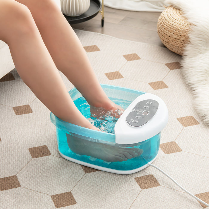 Foot Spa Massager with Removable Pedicure Stone-