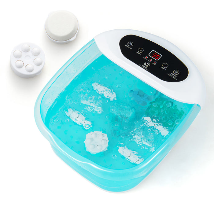 Foot Spa Massager with Removable Pedicure Stone-