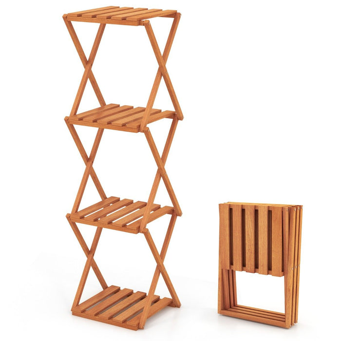 Free Standing Shoe Rack with Sturdy Wood Frame and Stable X-shaped Structure