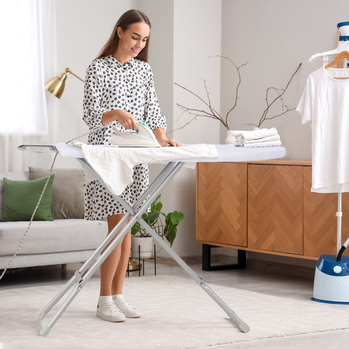 Full Size Ironing Board with Iron Rest and 7-Level Height-