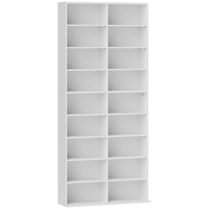 HOMCOM 640 CD Storage Tower - White