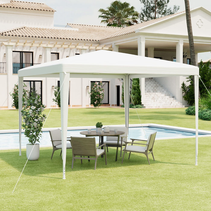 3 x 3 m Gazebo Shelter with Large Canopy and Steel Tubes-