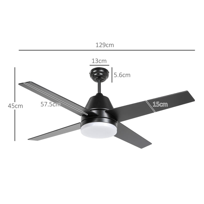 Ceiling Fan with LED Lighting - Flush Mount Design, Reversible Blades, and Remote Control - Ideal for Modern Home Aesthetics and Energy Efficiency