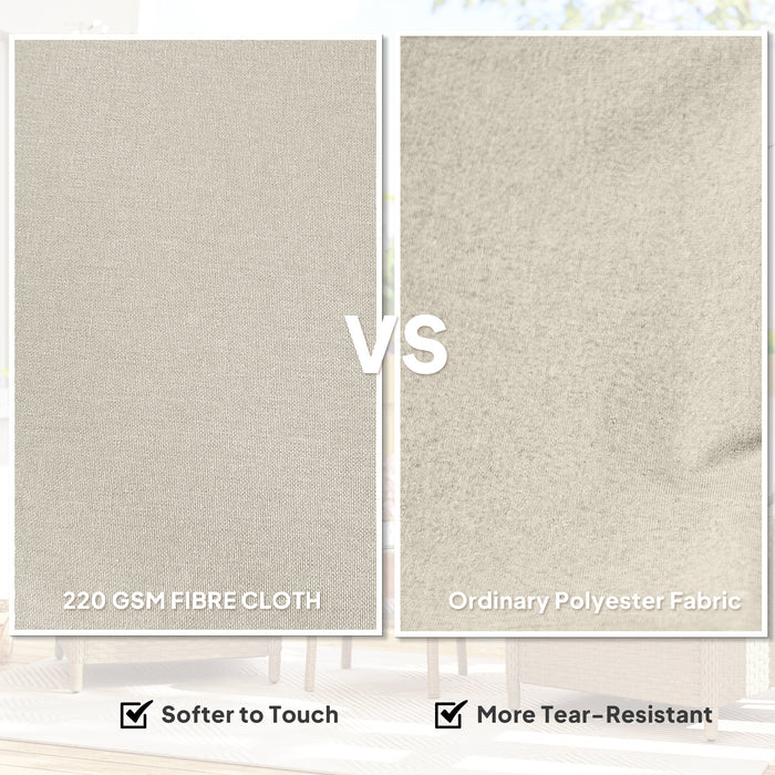 Outsunny Rattan Garden Chairs Set of 2, Outdoor Rattan Chairs with Cushions, Armrests and High Back, PE Wicker Garden Armchair with Steel Frame for Balcony, Porch, Beige