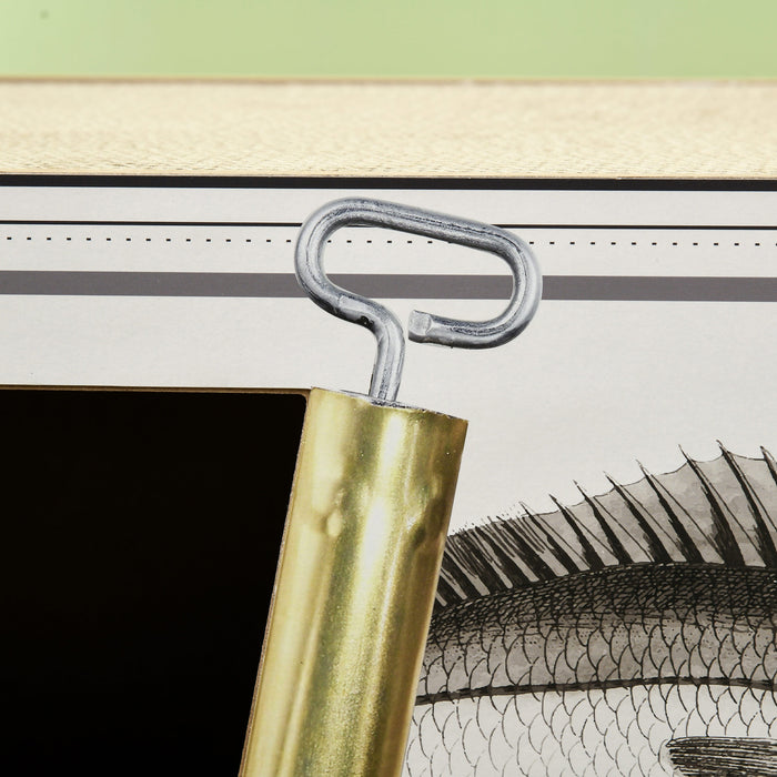 2-in-1 Scratcher and Playhouse - Cardboard Cat Scratching Board with Catnip in a Tuna Can Design - Perfect for Kitty Scratching and Lounging