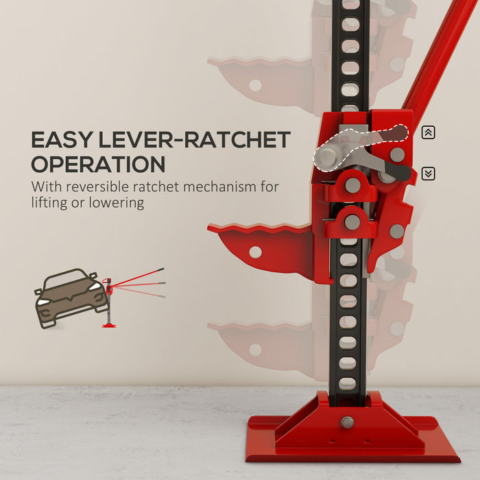 3 Tonne Farm Jack - Heavy-Duty 48" High Lift Jack for Tractors and Trucks - Ideal for Agricultural and Off-Road Lifting Needs