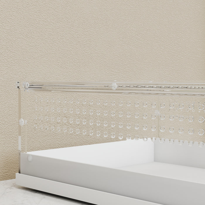 PawHut Acrylic Reptile Terrarium with Top Sliding Door, Vents,  for Snake, Frog, Spider, Gecko, Tarantula, 40 x 30 x 15 cm