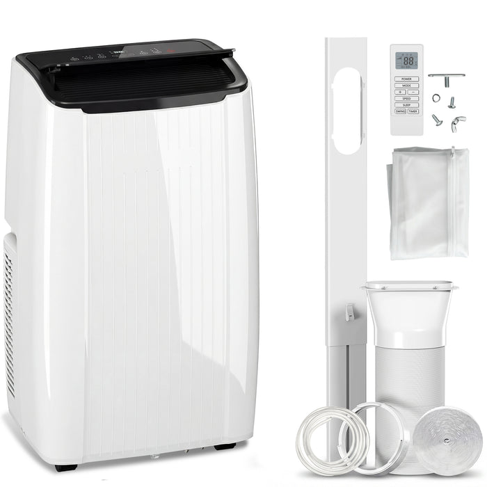 HOMCOM 12000 BTU 5-in-1 Portable Air Conditioner with Cool, Heat, Dehumidifier, Fan, Sleep, WiFi Voice Control, White