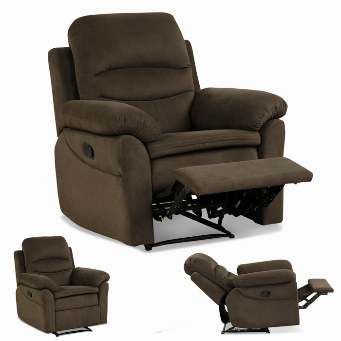 Recliner Armchair with Reclining Function and Adjustable Leg Rest-