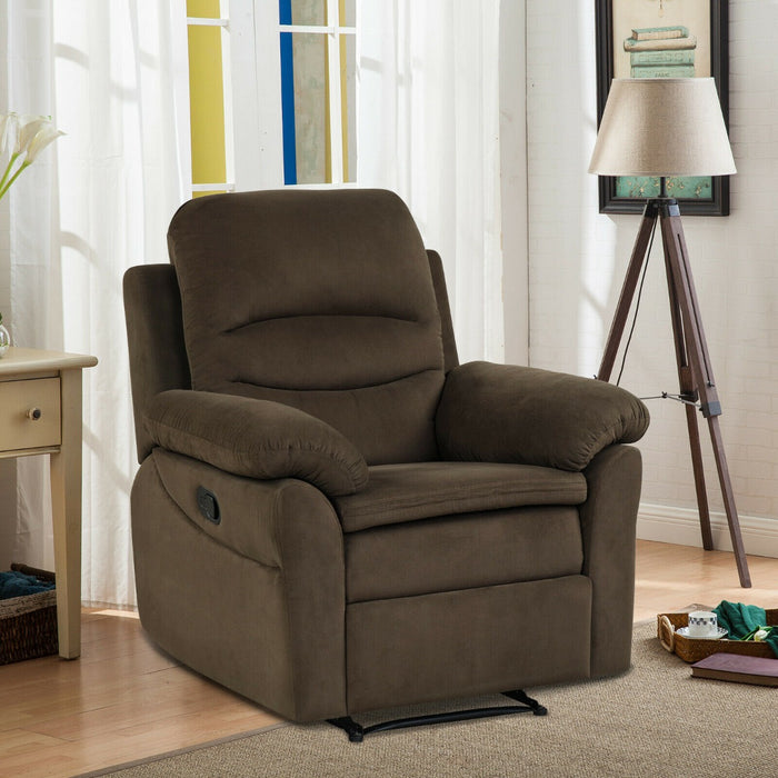 Recliner Armchair with Reclining Function and Adjustable Leg Rest-