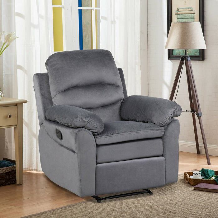 Recliner Armchair with Reclining Function and Adjustable Leg Rest-