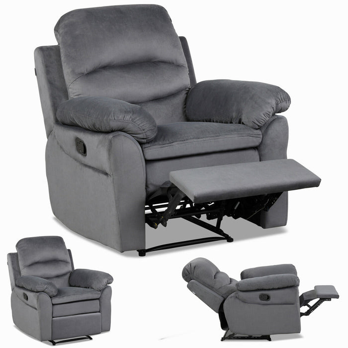 Recliner Armchair with Reclining Function and Adjustable Leg Rest-