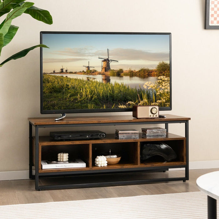 Industrial 3-Tier Coffee Table Home Cocktail Table with Storage