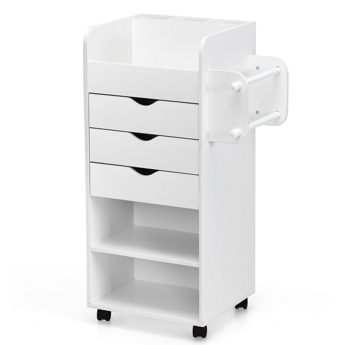 Craft Storage Cart with Mobile Drawers Shelves for Living Room