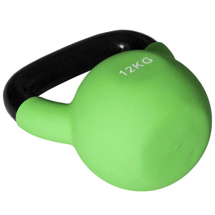 HOMCOM Soft Kettlebell, 12kg Kettle Bell with Non-Slip Handle for Home Gym Weight Lifting and Strength Training, Green