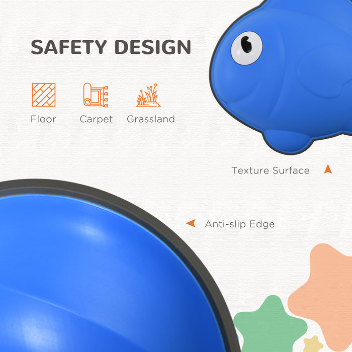 Aosom - 6-Piece Sensory Balance Stepping Stones Set with Non-Slip Edging - Stackable, Indoor & Outdoor Obstacle Course for Kids Coordination Development