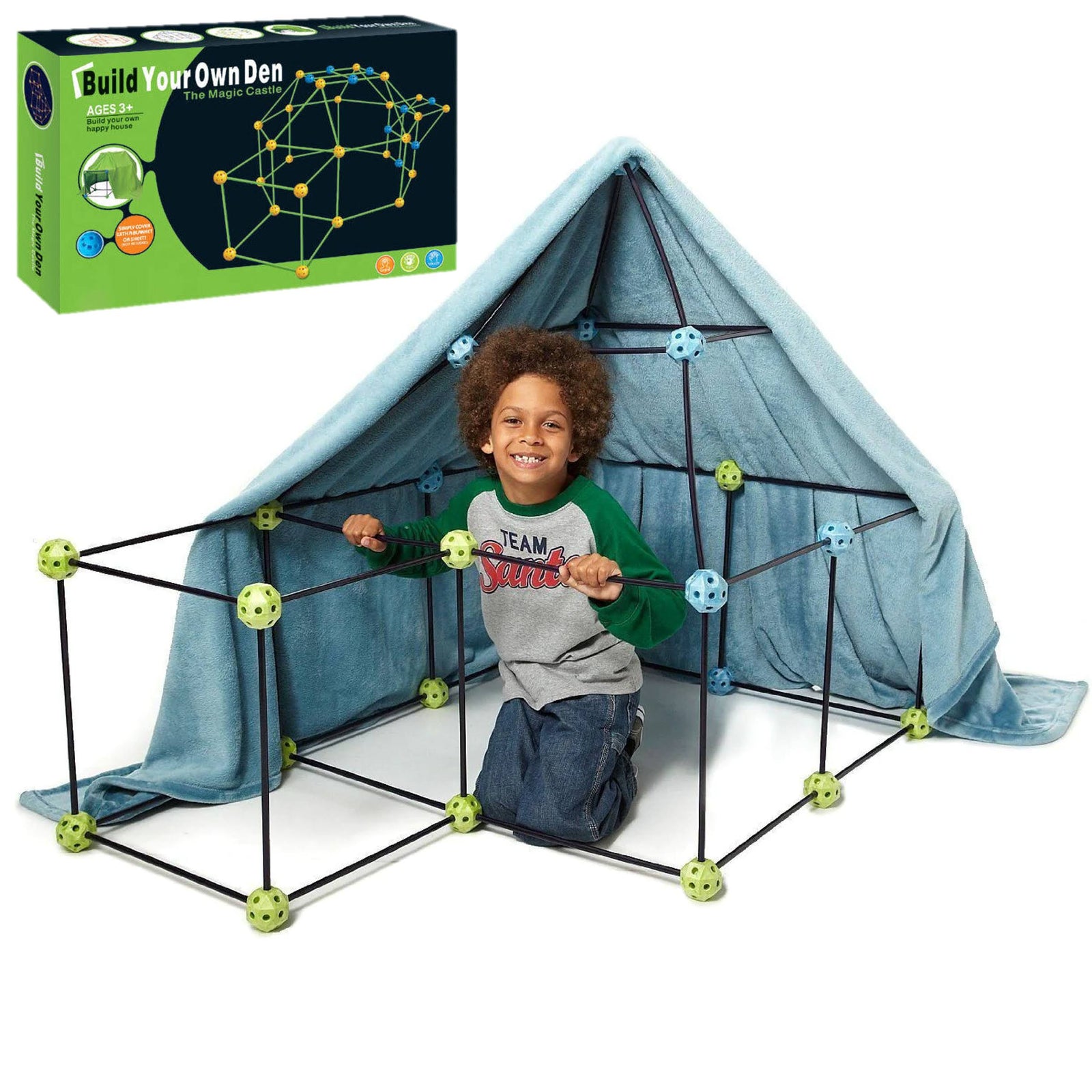 Fort Blocks Creation Kit - Multicolor 3D DIY Construction Blocks for Tents, Tunnels, and Castles - Ideal Playtime Toy Set For Boys and Girls to Create Their Own Den