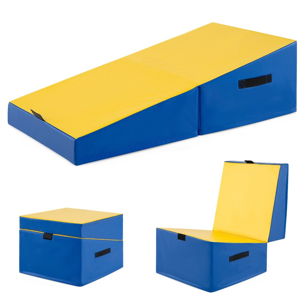 Incline Gymnastics Mat Indoor Outdoor Folding Exercise Yoga Mat-