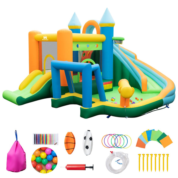 Inflatable Water Slide and Park - Blowup Splash Pool Fun for Kids - Ideal for Summer Outdoor Entertainment (Blower Not Included)