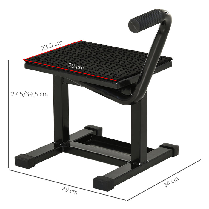Motorbike Steel Jack Lift - Adjustable 27.5 to 39.5 cm Height, Durable Design - Ideal for Motorcycle Maintenance and Repairs