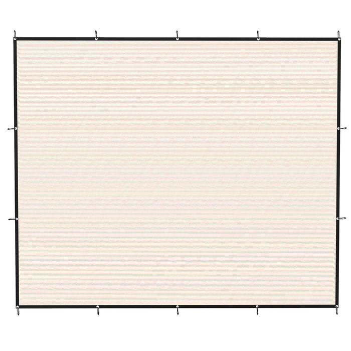 Outsunny Sun Shade Sail UV Protection Canopy with Stainless Steel Eyelets for Patio Garden 3 x 3.6 m Beige