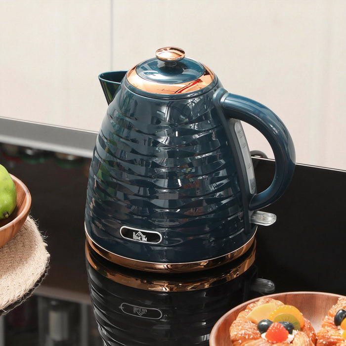 HOMCOM 3kW Rapid Boil Honeycomb Kettle - Dark Blue