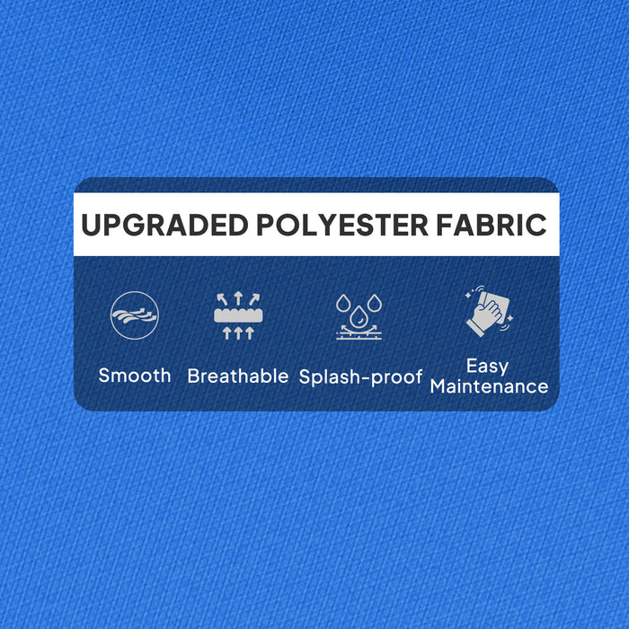 Outsunny Tufted Adirondack Chair Cushion, Thick Garden Seat Cushion Pad with Backrest, Rocking Chair Cushion with Ties for Outdoor and Indoor Use, Blue