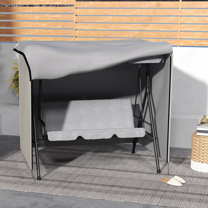 Outsunny 144 x 177cm Outdoor Swing Chair Cover - Light Grey