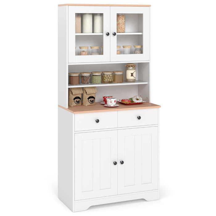 Contemporary Tall Kitchen Storage Buffet Sideboard for Dining Room