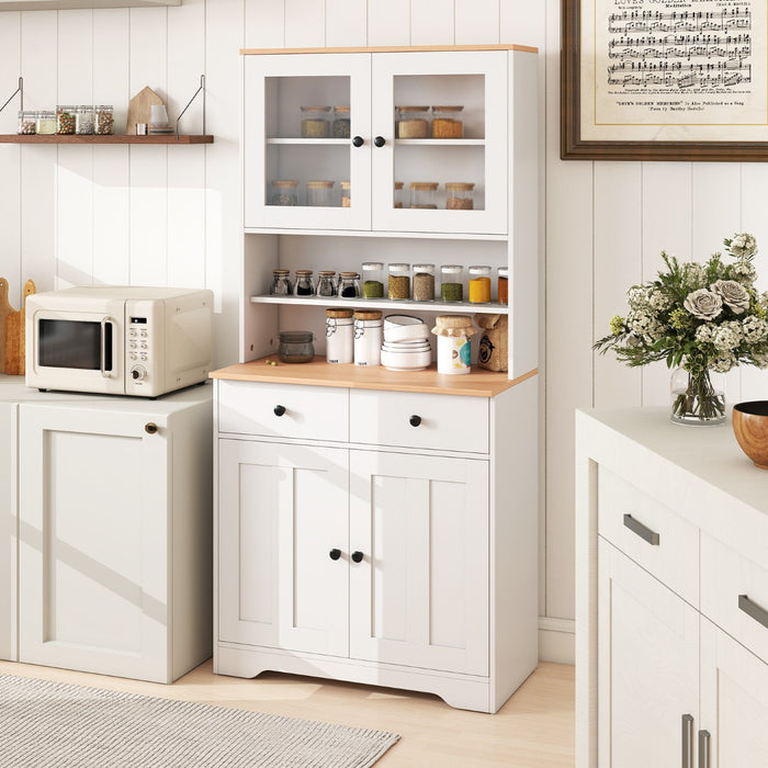 Contemporary Tall Kitchen Storage Buffet Sideboard for Dining Room