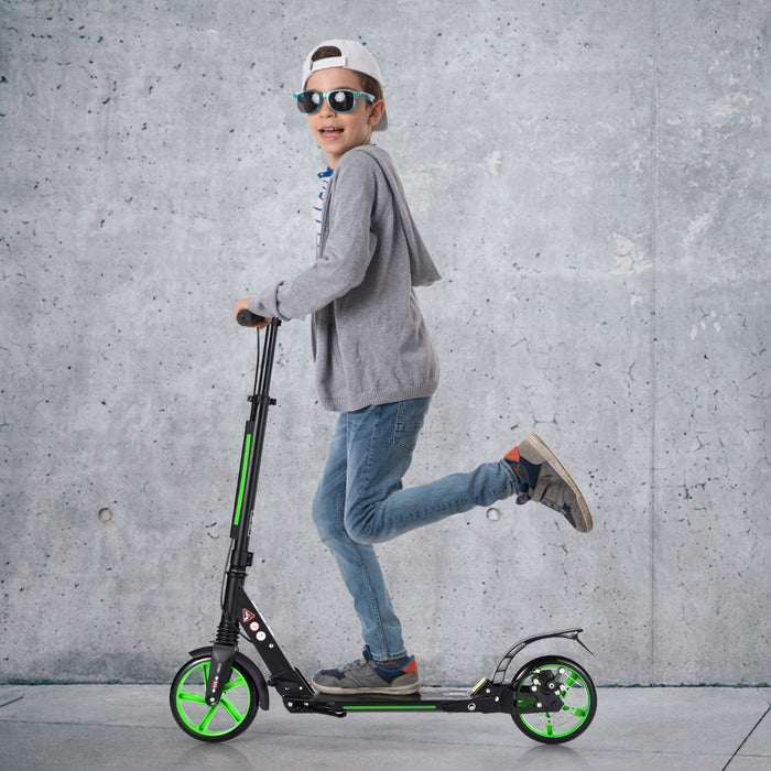 Kick Scooter with Adjustable Handlebar and Anti-Shocking Suspension-