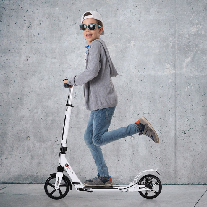 Kick Scooter with Adjustable Handlebar and Anti-Shocking Suspension-