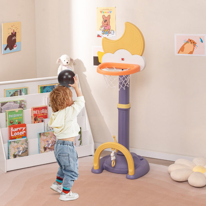 4-In-1 Kids Basketball Hoop with Adjustable Height for Kids-