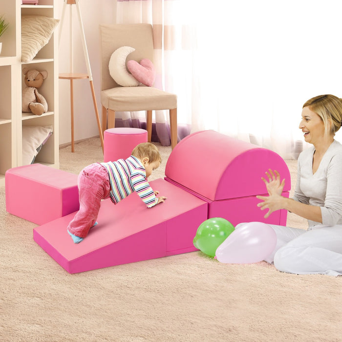 5-Piece Activity Playset - Soft Waterproof Kids Climb and Crawl Toy Set - Ideal for Active Play, Indoor Use