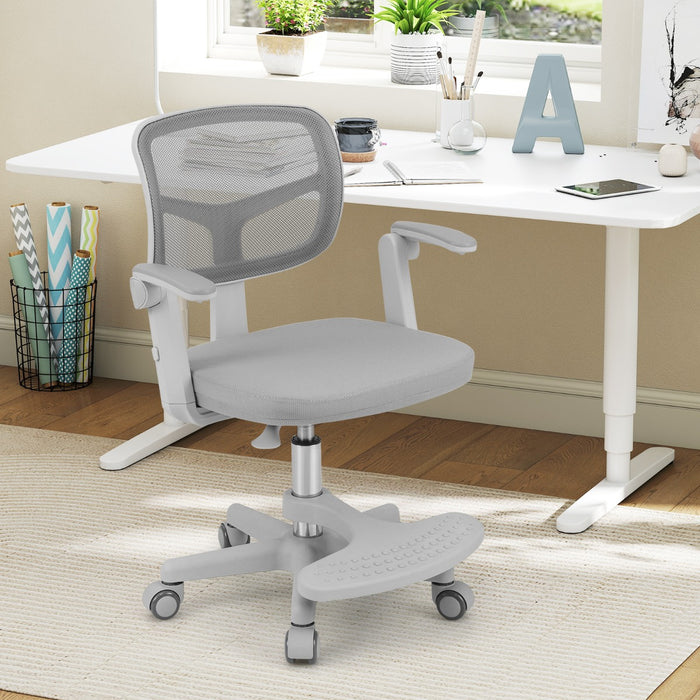 Kids Desk Chair Children Study Chair with Adjustable Height Armrest and Footrest-