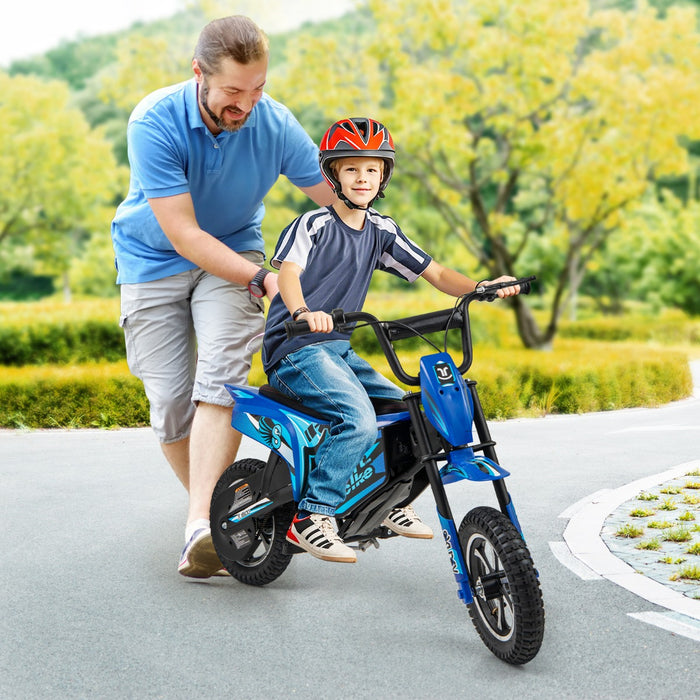 Kids Electric Motorcycle with  Double Battery and Pneumatic Tires-
