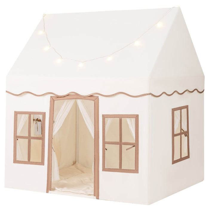 Kids Play Tent with Star Lights and Non-slip Mat-Grey