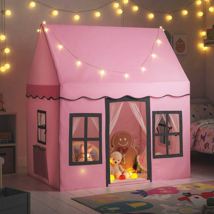 Kids Play Tent with Star Lights and Non-slip Mat-Grey