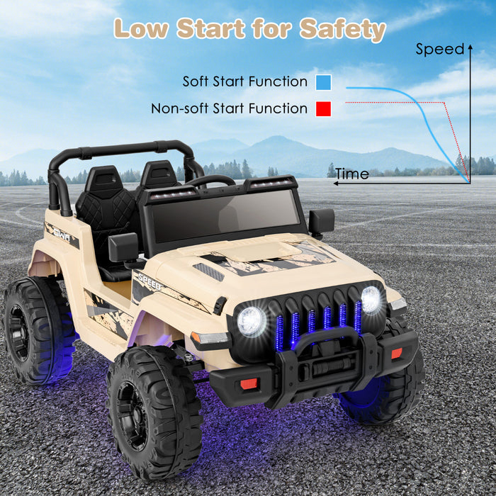 12V Kids Ride on Truck with 2.4G Parental Remote Control and Music-