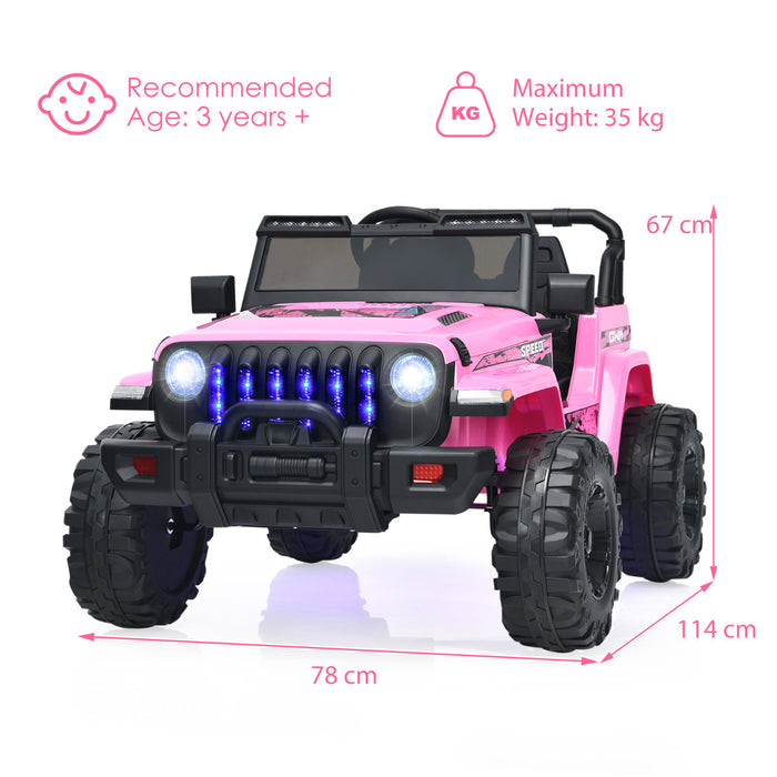 12V Kids Ride on Truck with 2.4G Parental Remote Control and Music-