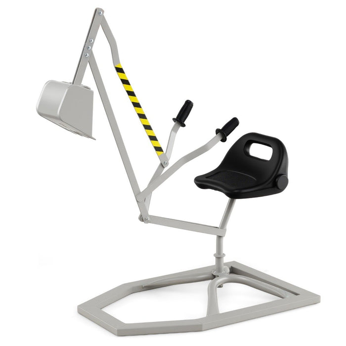 Kids Sand Digger Sandbox Toy Rotatable with 2-Handed Controls and Flexible Shovel-