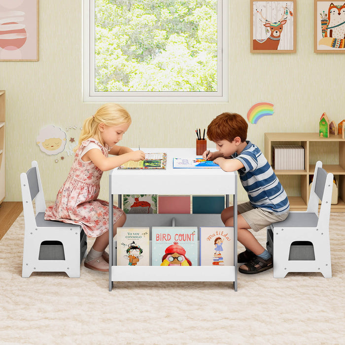 Kids Table and Chairs Set Toddler Wooden Activity Desk-