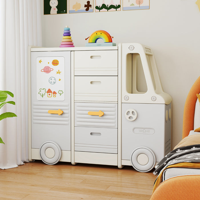 Kids Toy Storage Organizer with 4 Pull-out Drawers-